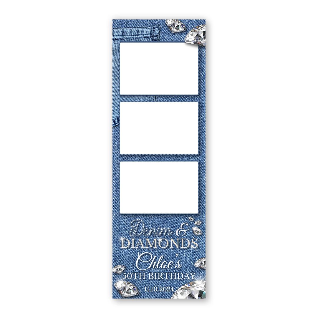 Denim & Diamonds photo booth template S3L