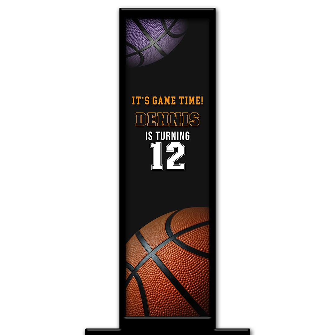 Basketball Game Time photo booth template Pillar