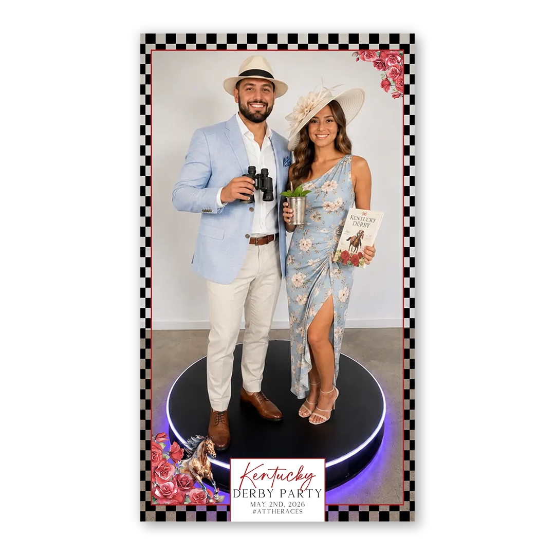 Derby Race photo booth template 360P