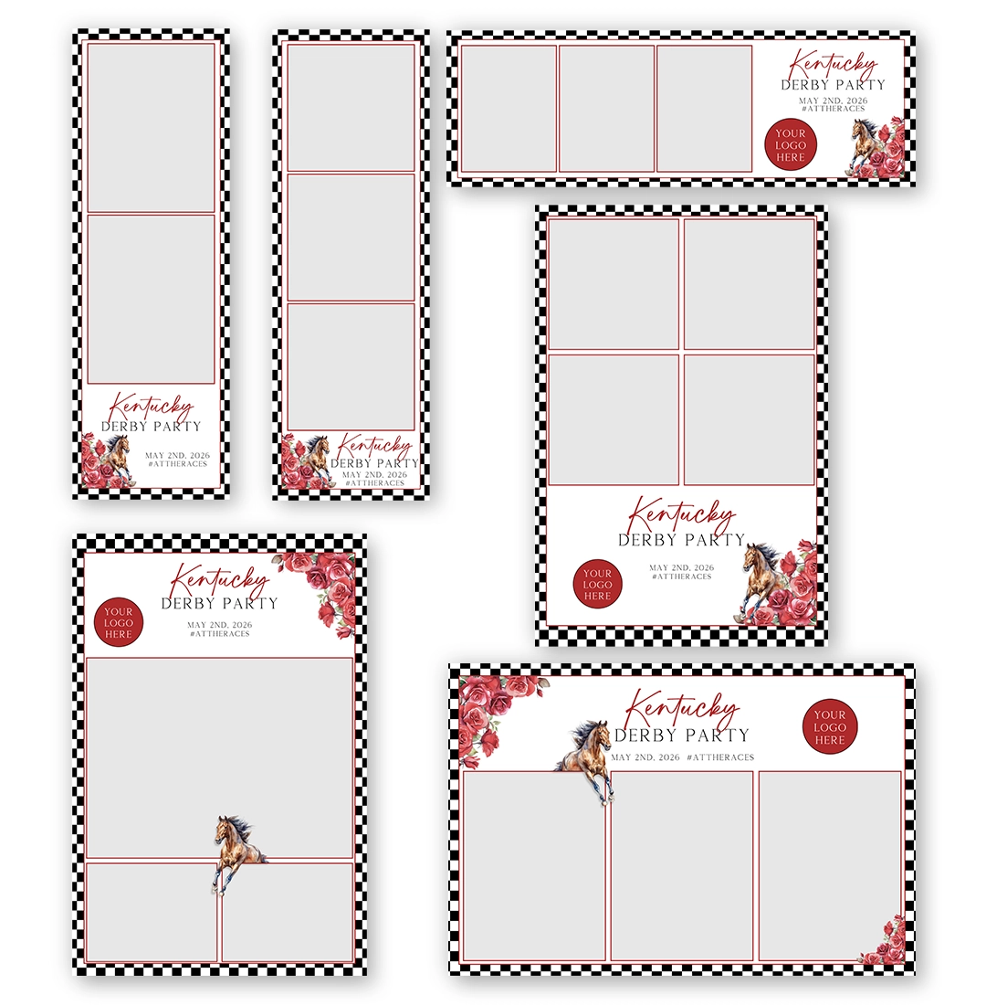 Derby Race photo booth template More