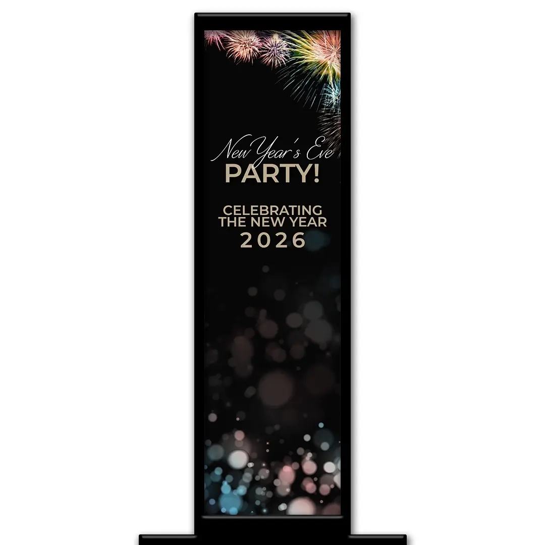 Cracking New Year photo booth pillar start screen