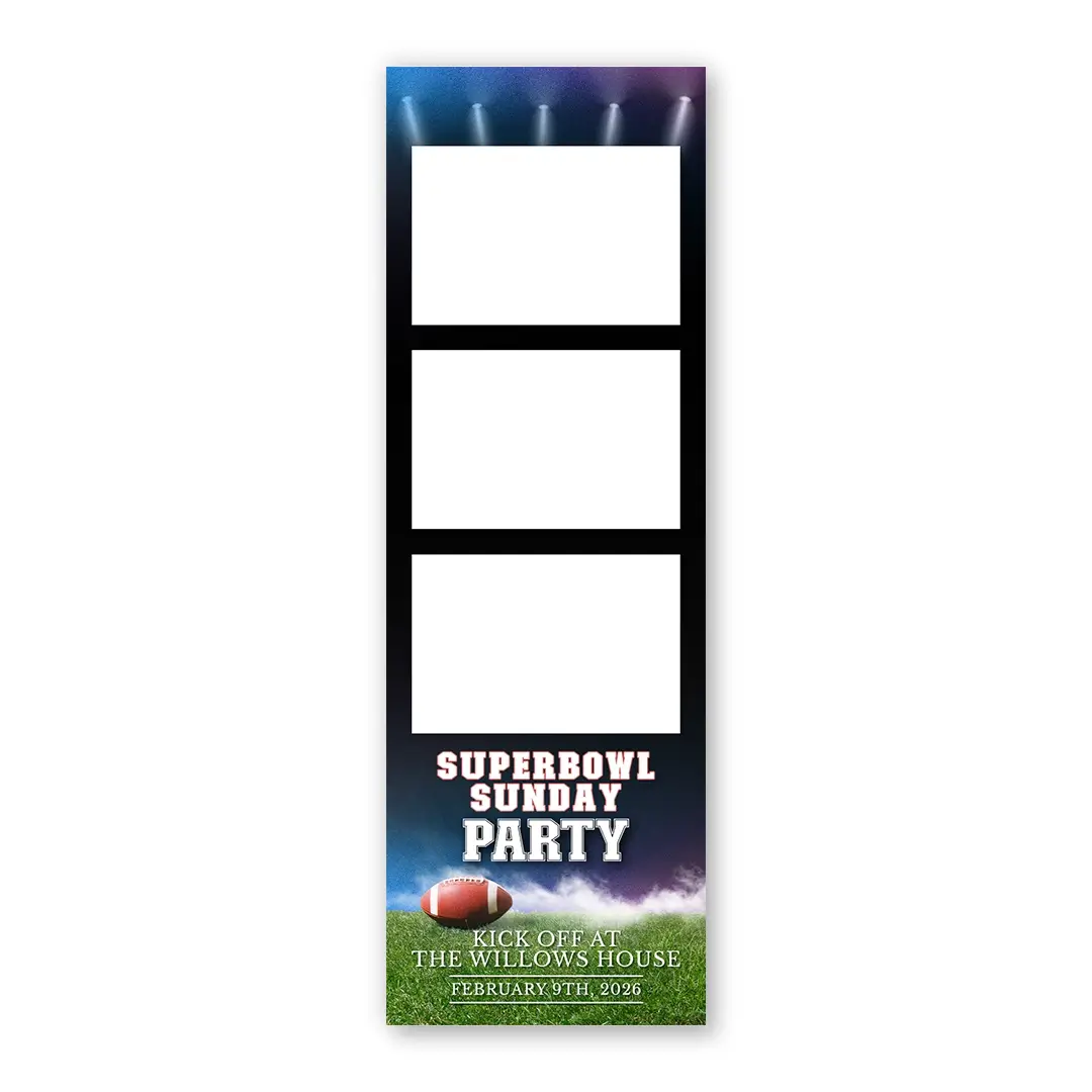 Superbowl Sunday photo booth template S3L layout