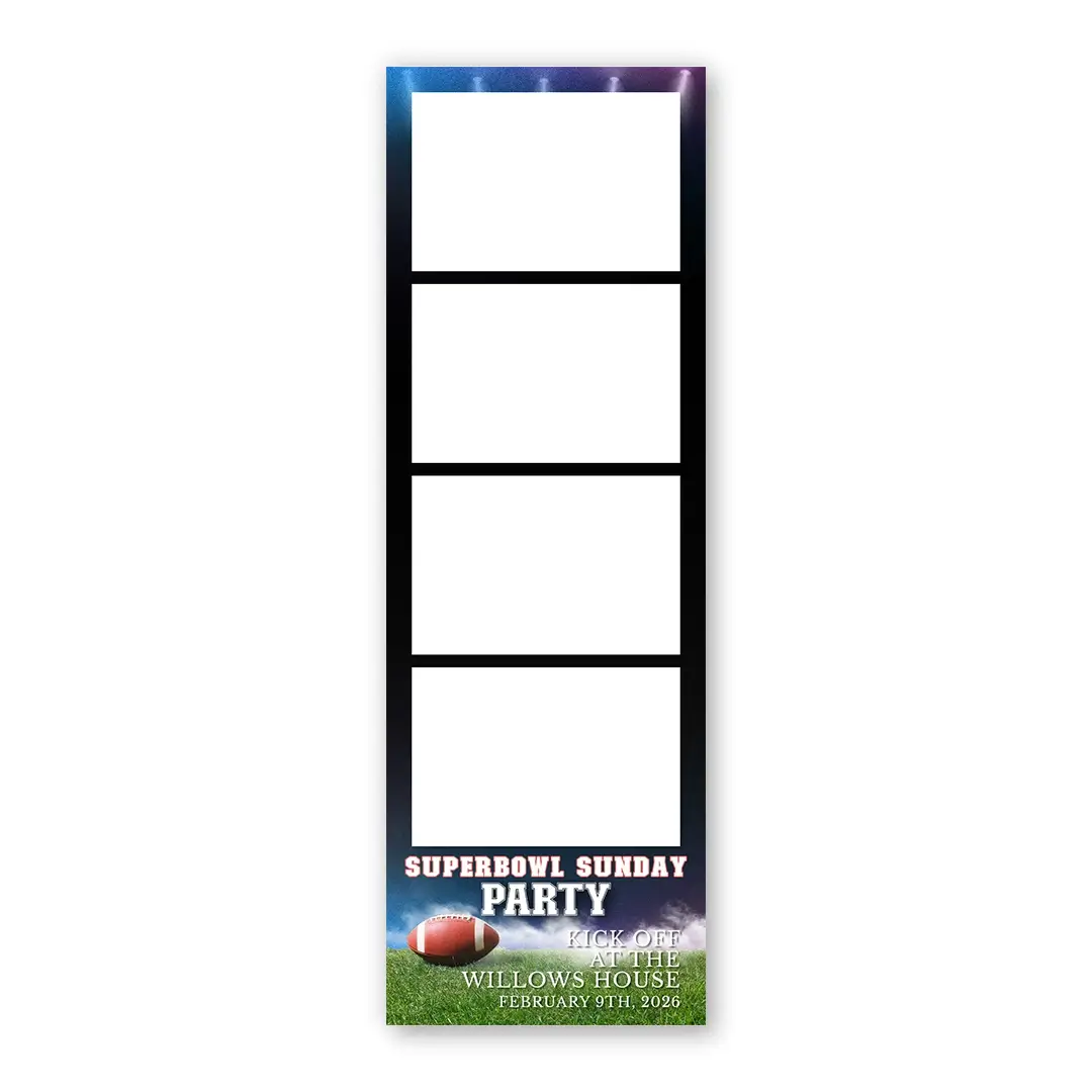 Superbowl Sunday photo booth template S4L layout