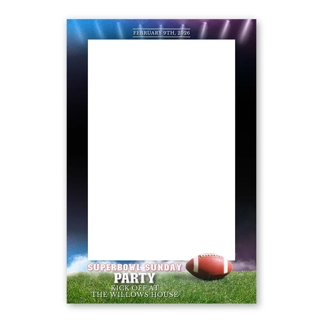 Superbowl Sunday photo booth template PF layout