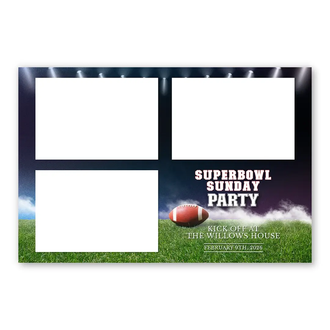 Superbowl Sunday photo booth template L3L layout
