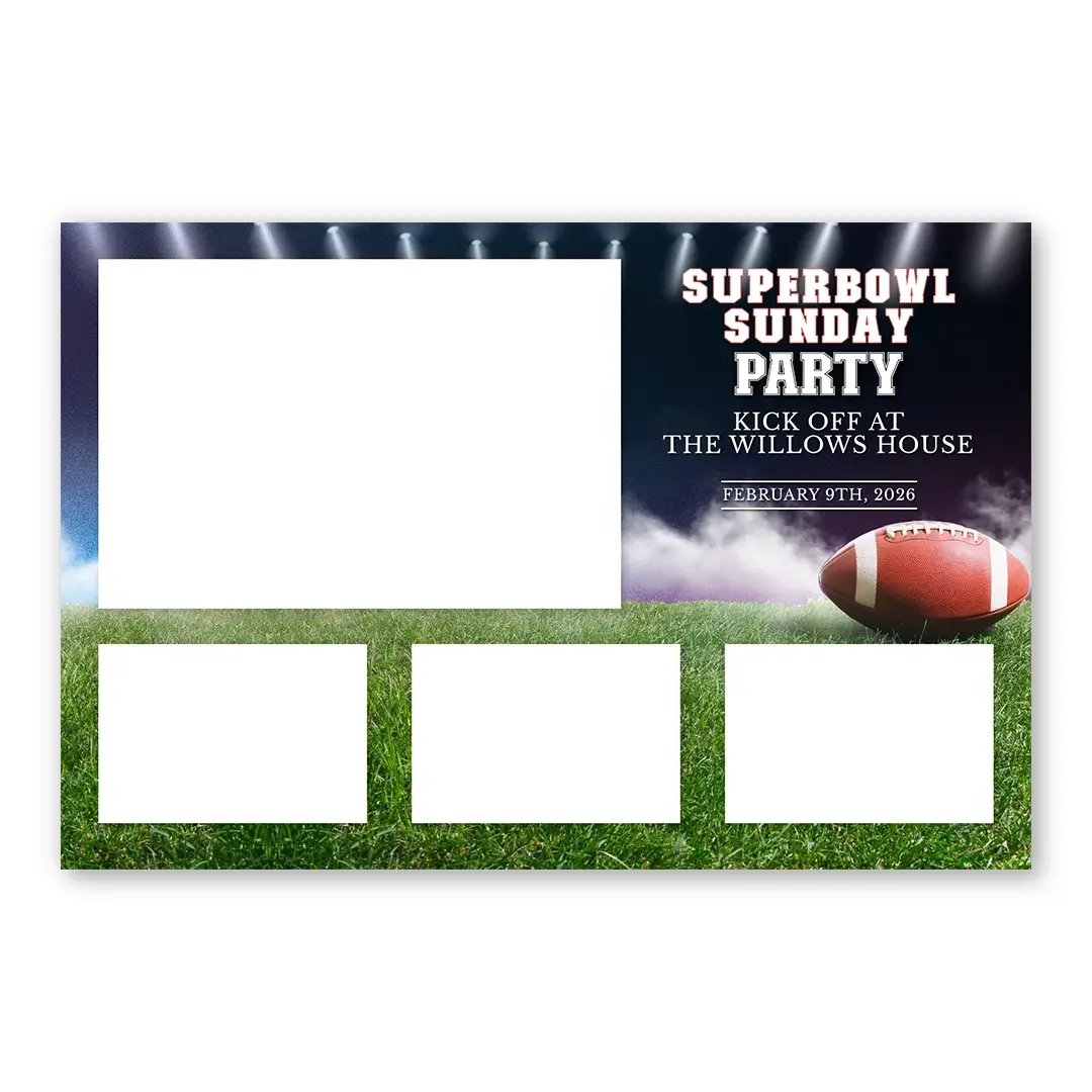 Superbowl Sunday photo booth template L4L layout