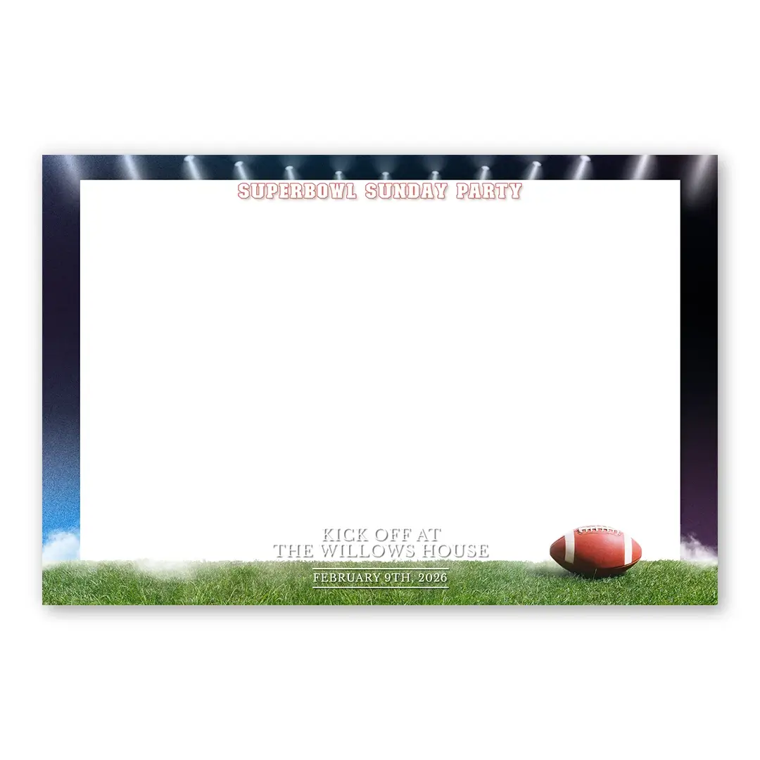 Superbowl Sunday photo booth template LF layout