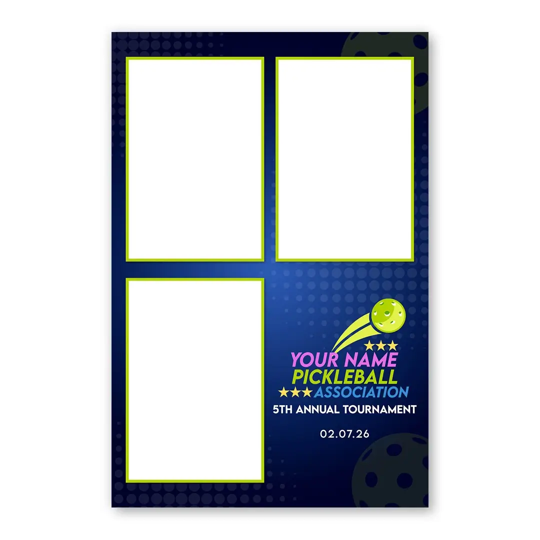 Pickleball photo booth template P3P layout