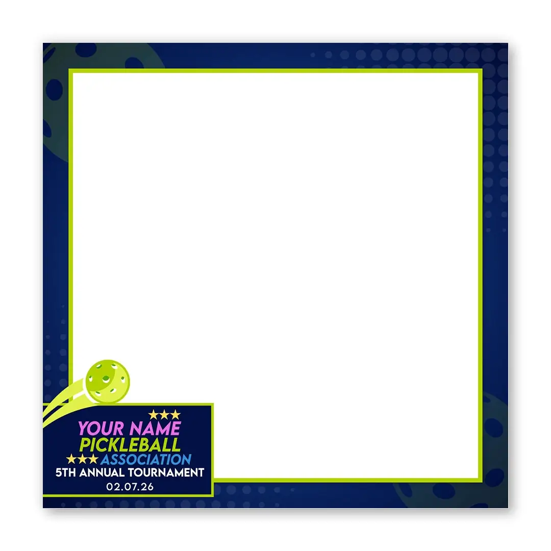Pickleball photo booth template SF layout
