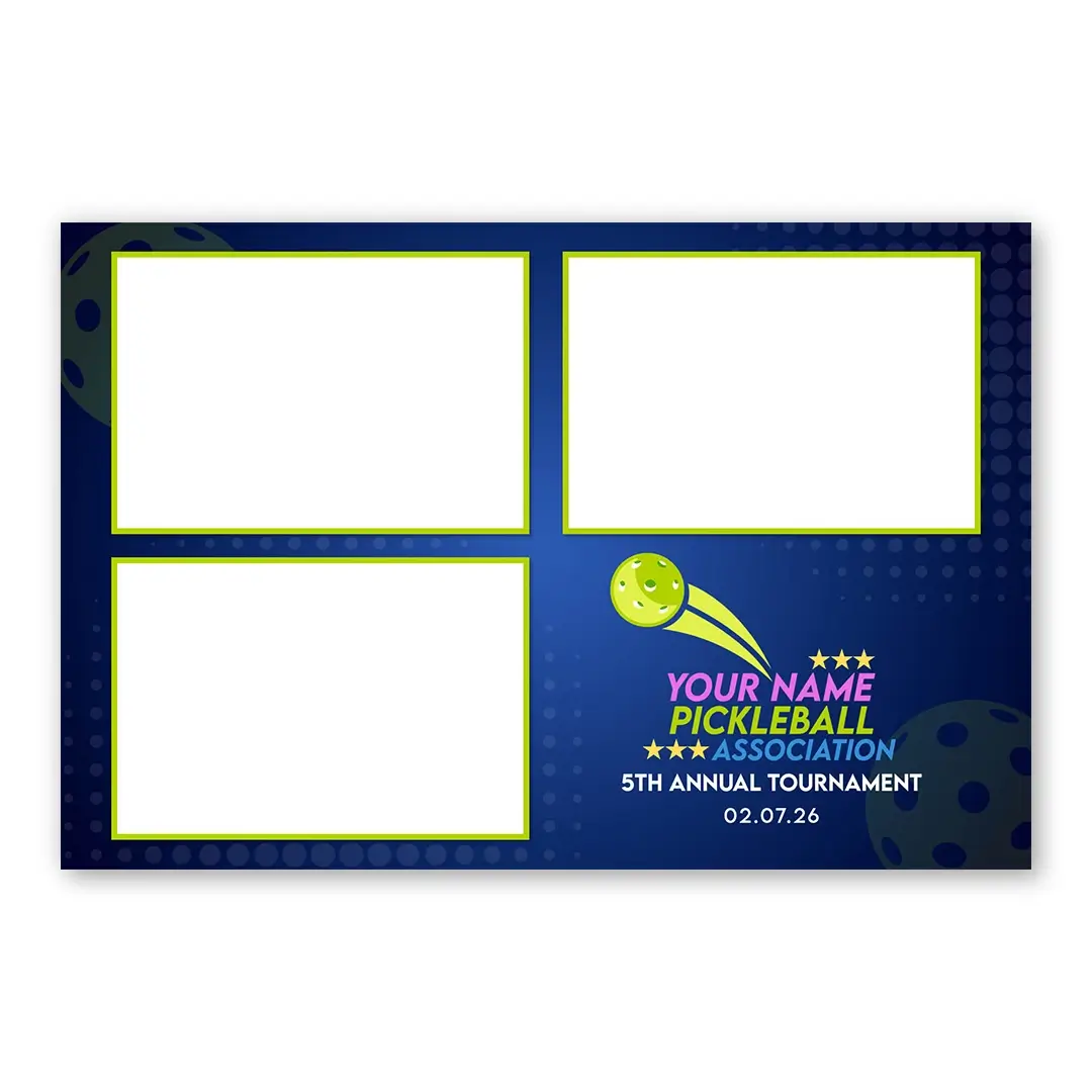 Pickleball photo booth template L3L layout