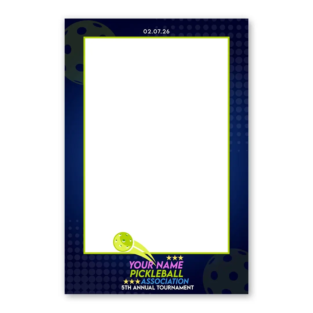 Pickleball photo booth template PF layout
