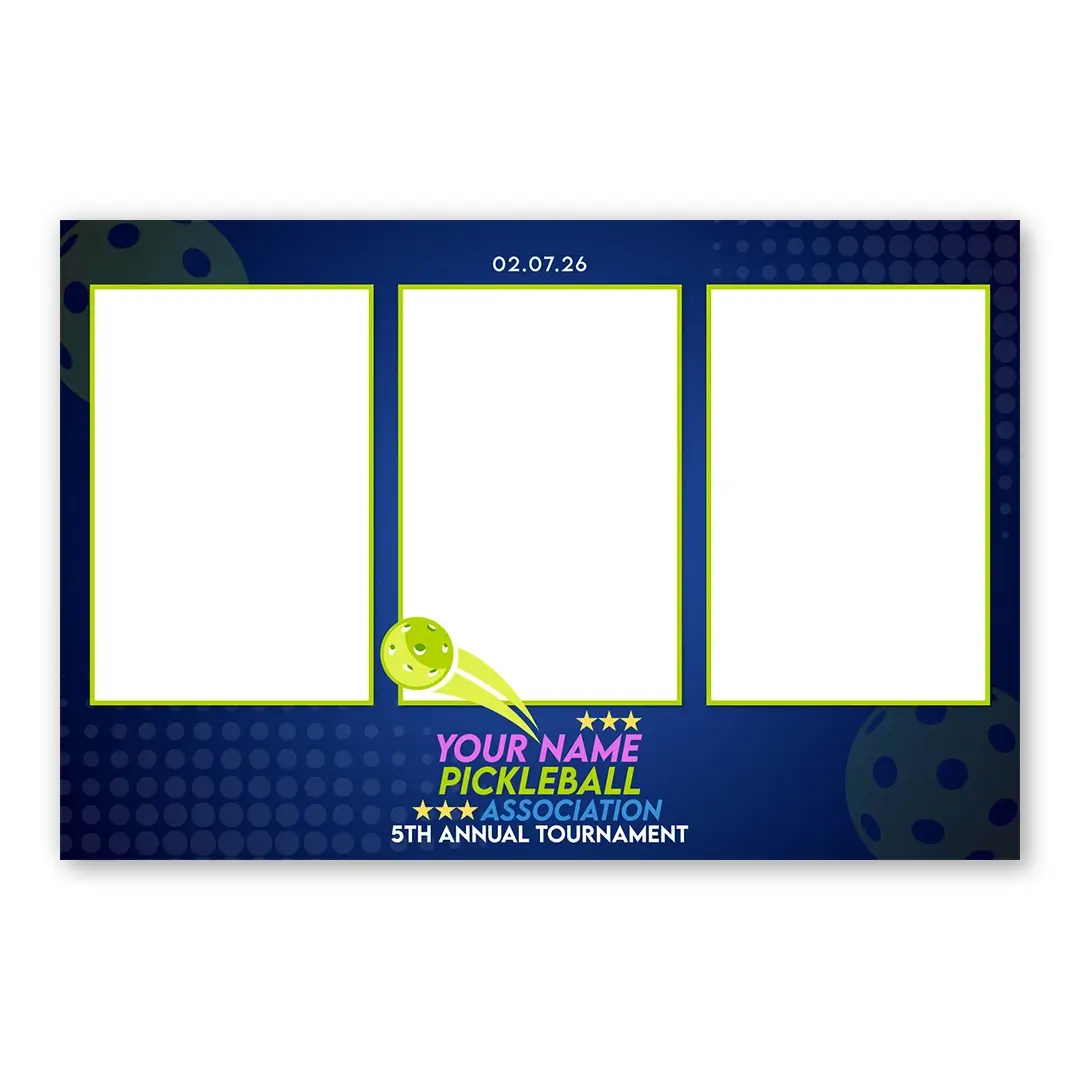 Pickleball photo booth template L3P layout
