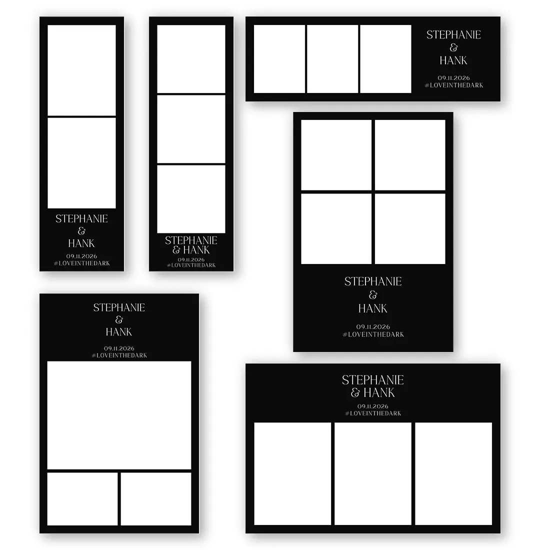 Dark Love photo booth template additional layouts layout