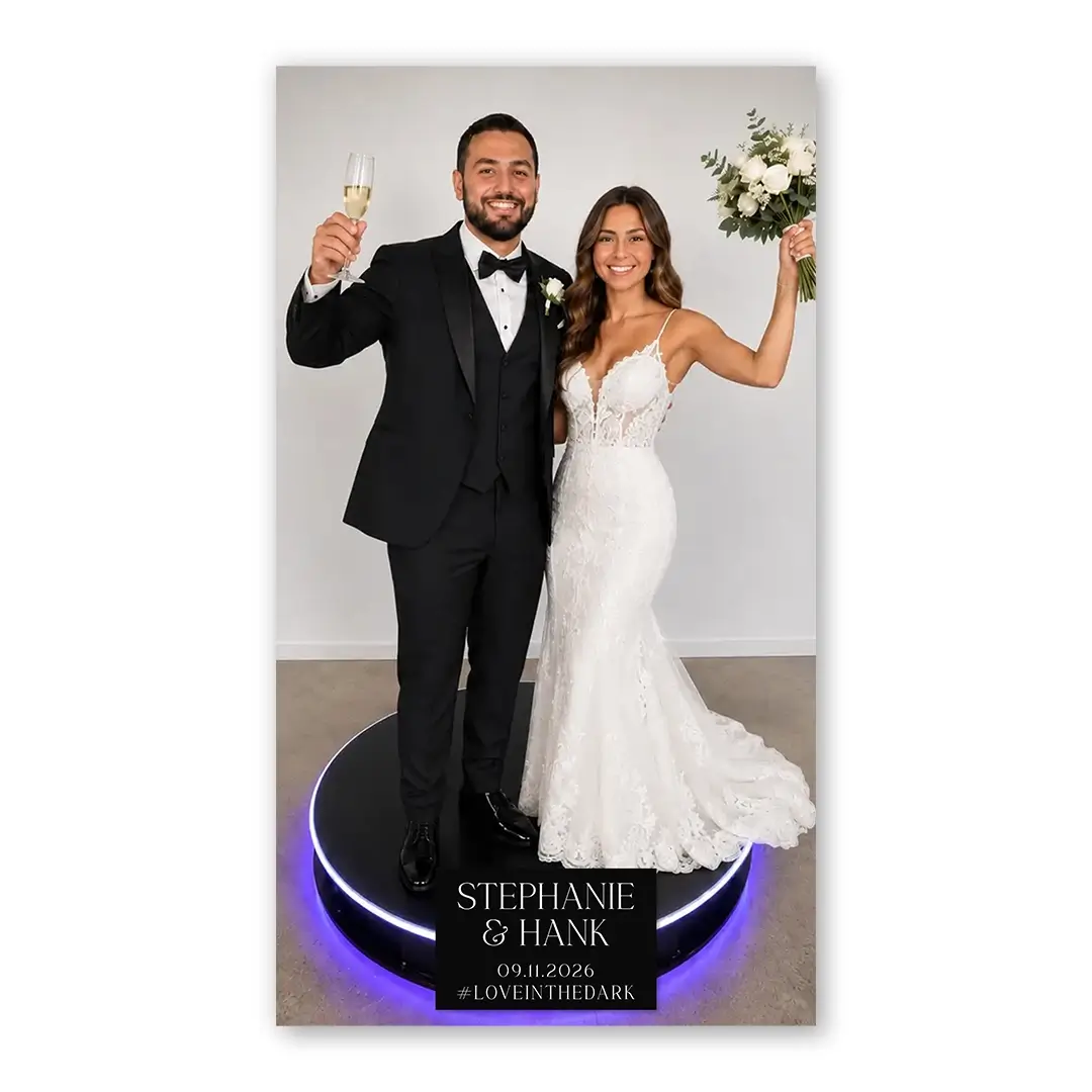 Dark Love photo booth template 360P layout