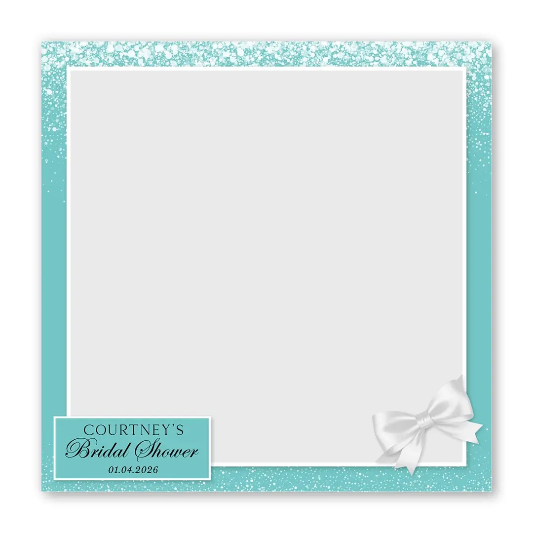 Teal & Tied Bridal Shower photo booth template SF layout