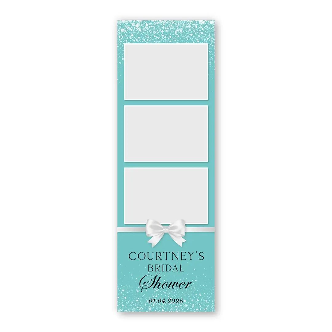 Teal & Tied Bridal Shower photo booth template S3L layout