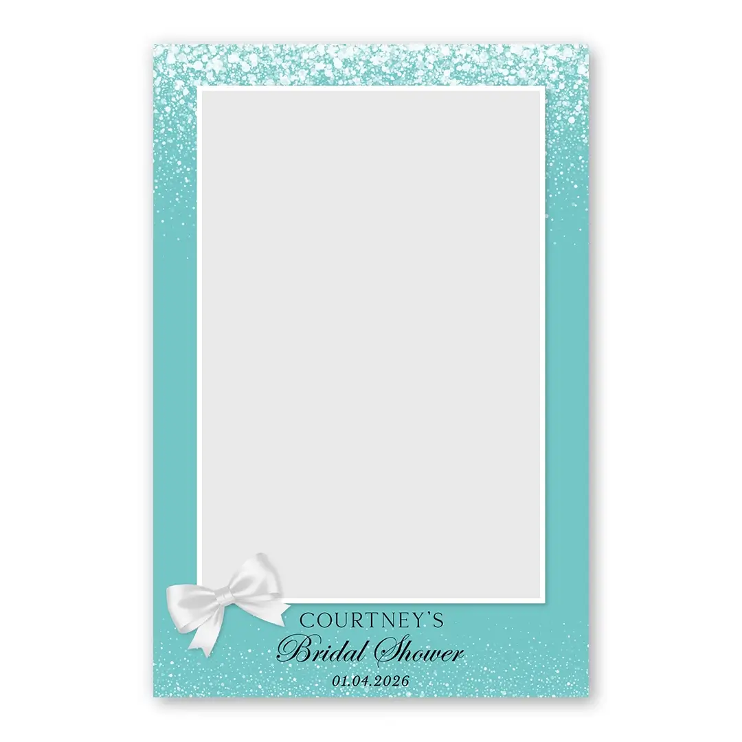 Teal & Tied Bridal Shower photo booth template PF layout