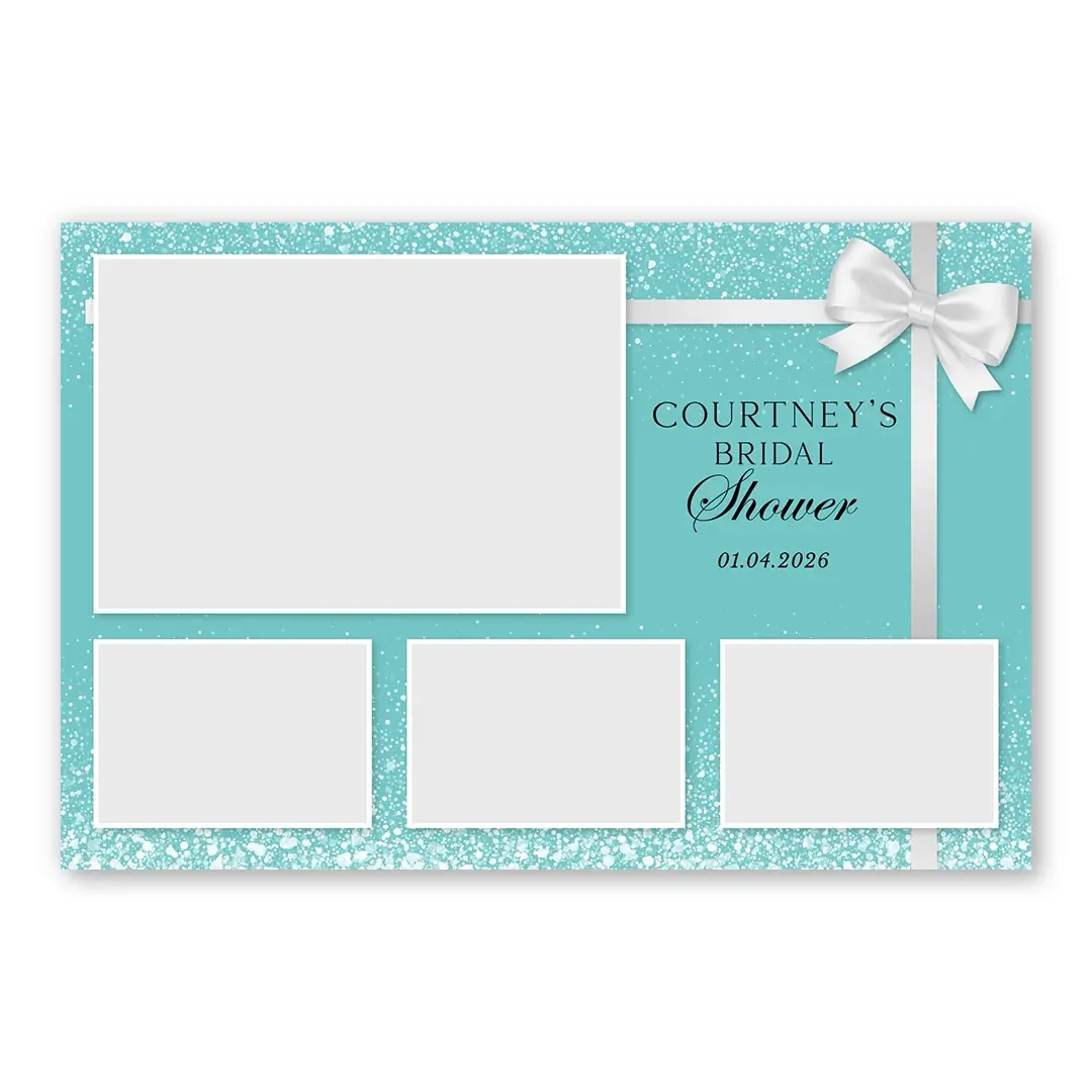 Teal & Tied Bridal Shower photo booth template L4L layout