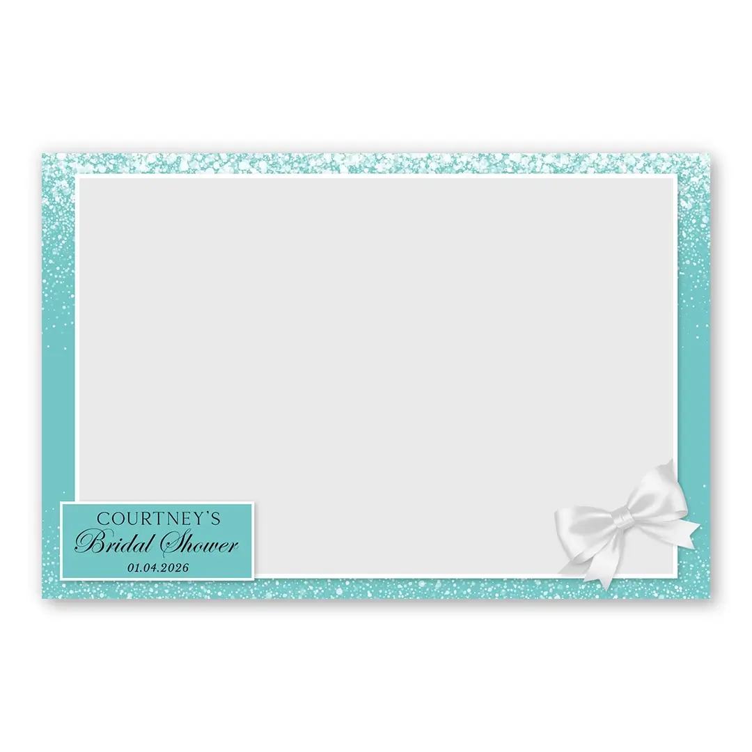 Teal & Tied Bridal Shower photo booth template LF layout