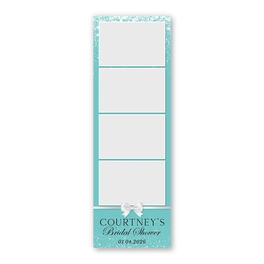 Teal & Tied Bridal Shower photo booth template S4L layout