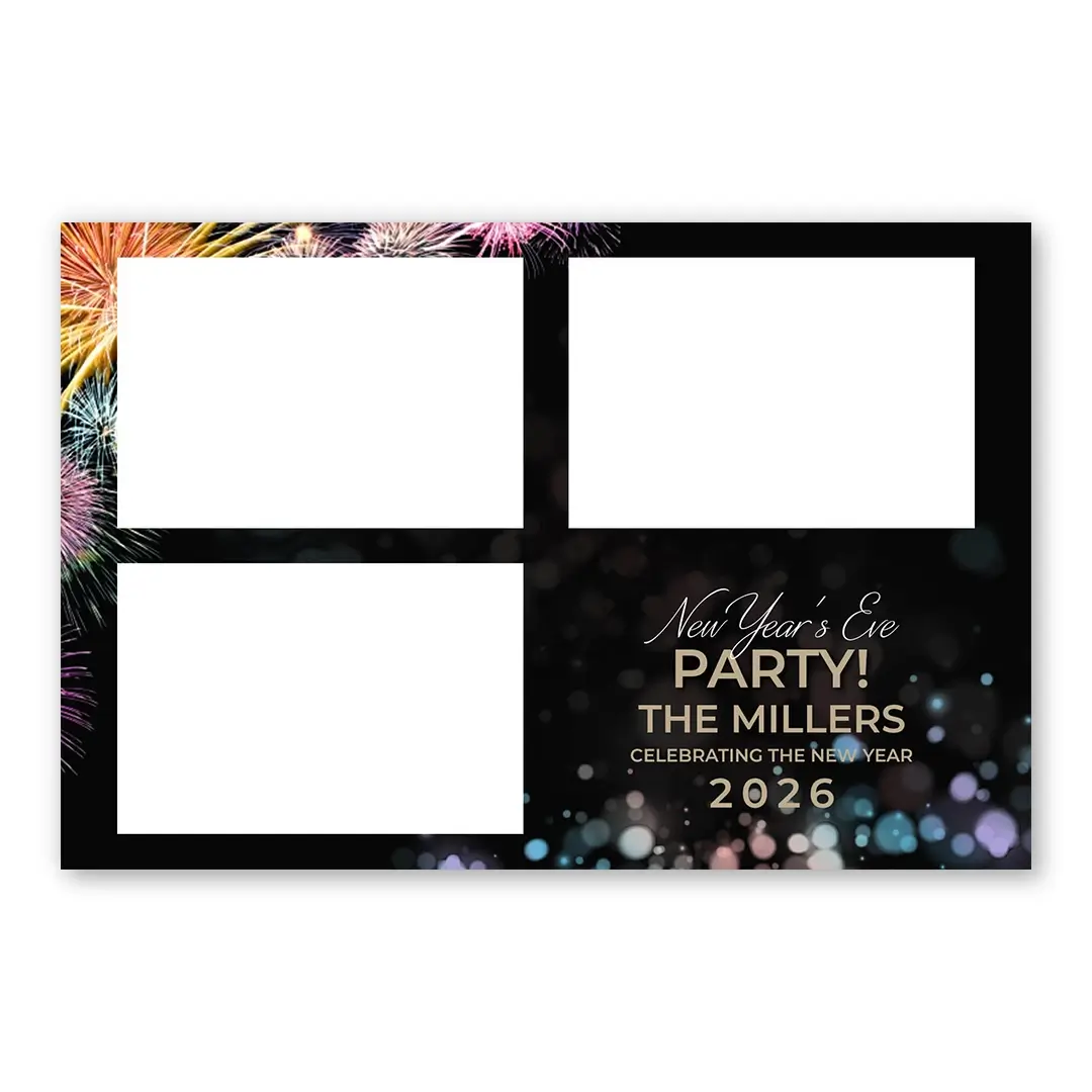 Cracking New Year photo booth template L3L layout