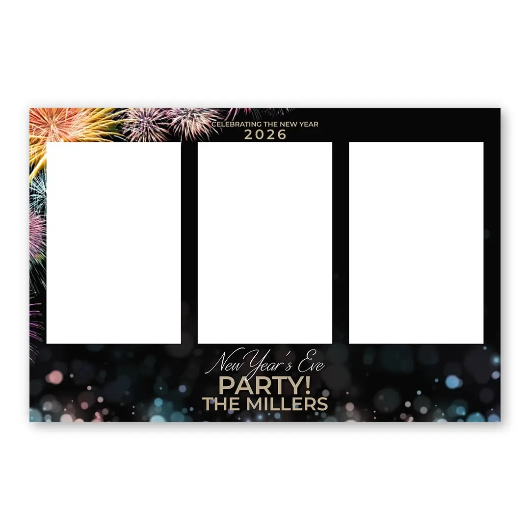 Cracking New Year photo booth template L3P layout