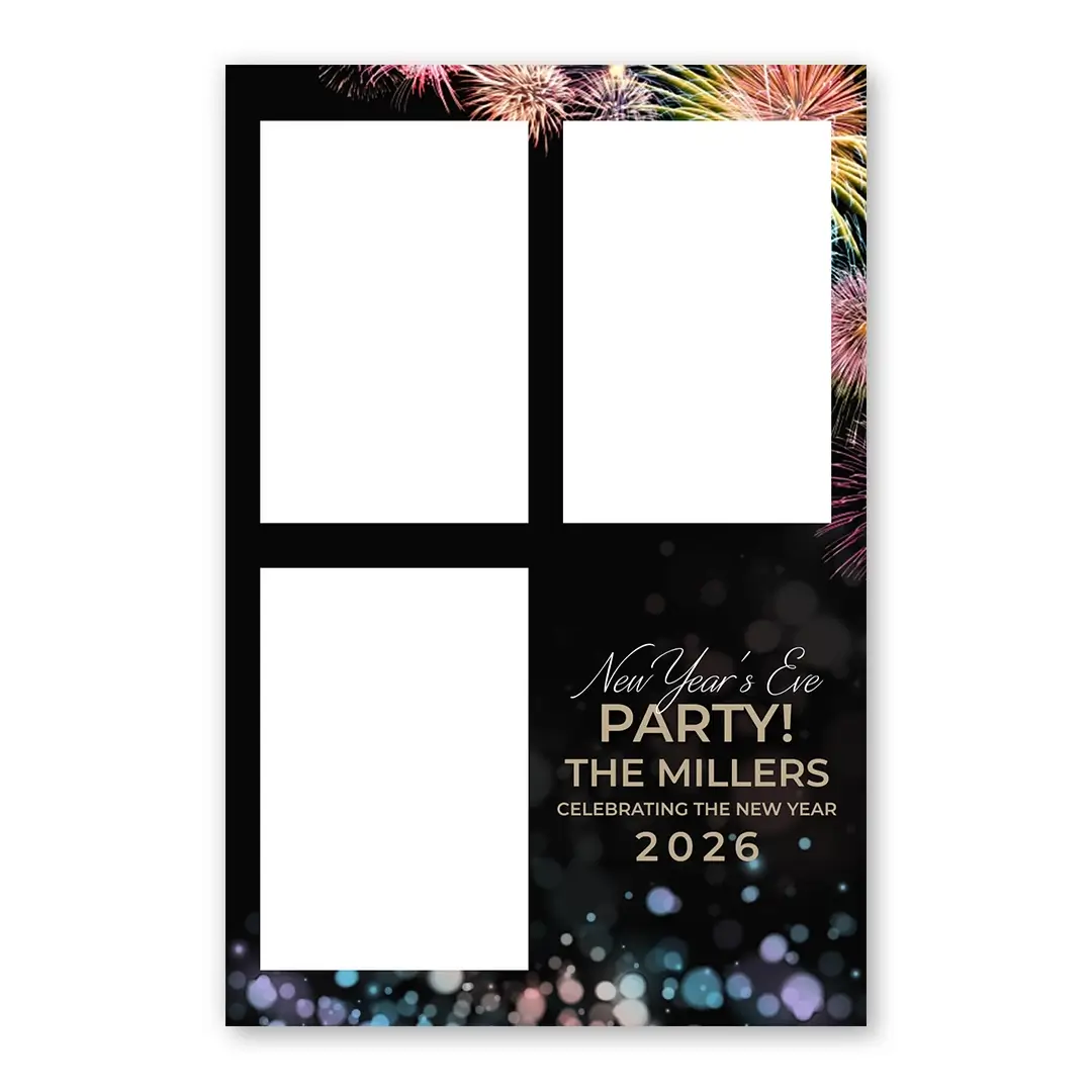 Cracking New Year photo booth template P3P layout