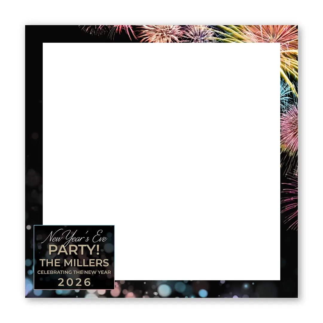 Cracking New Year photo booth template SF layout