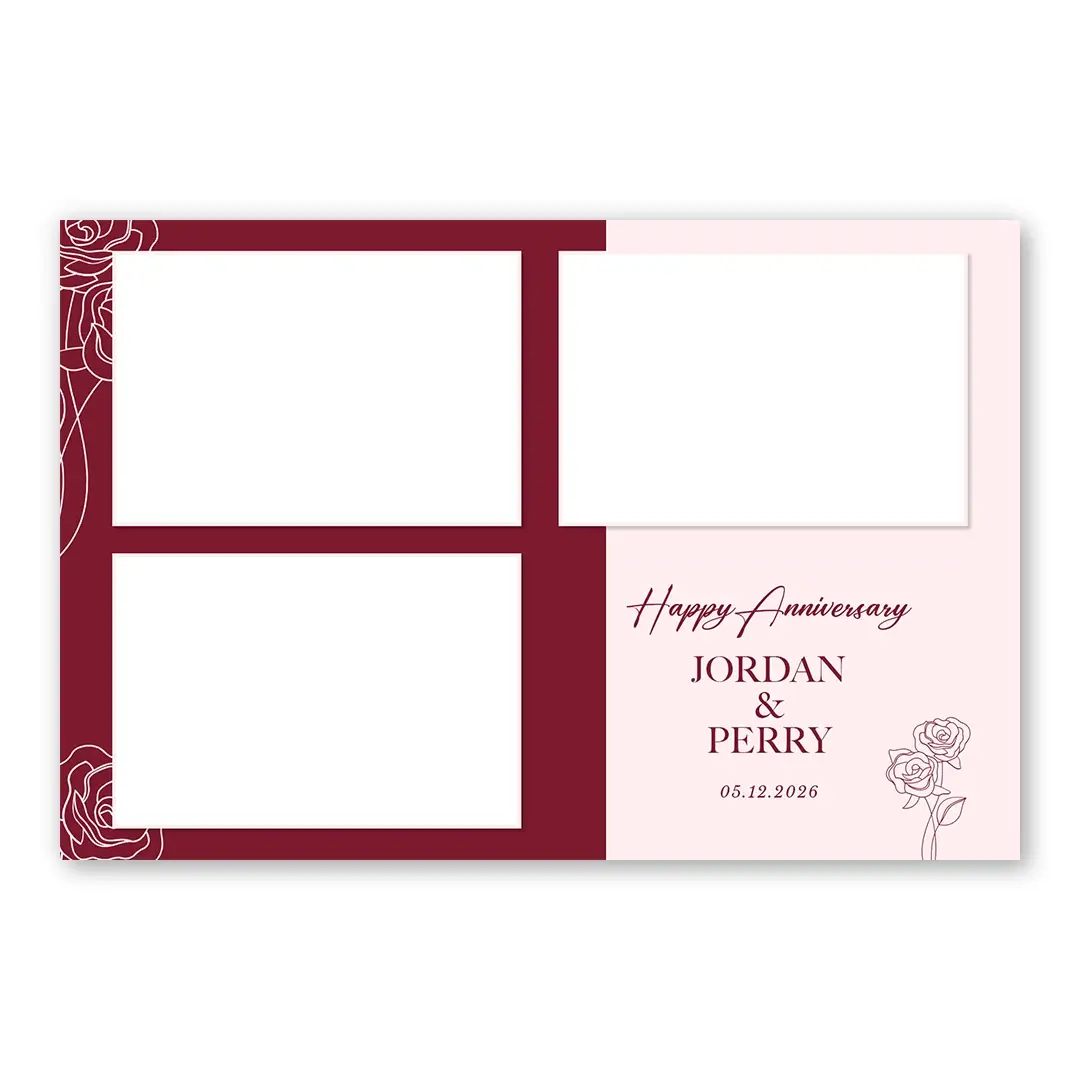 Blooming Anniversary photo booth template L3L layout