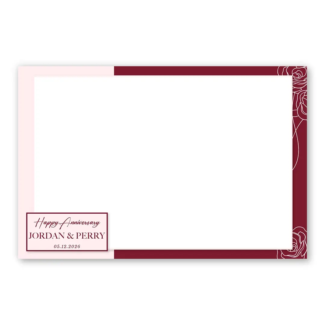 Blooming Anniversary photo booth template LF layout