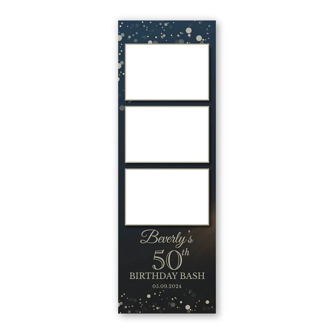 Midnight Gold Celebration photo booth template S3L layout