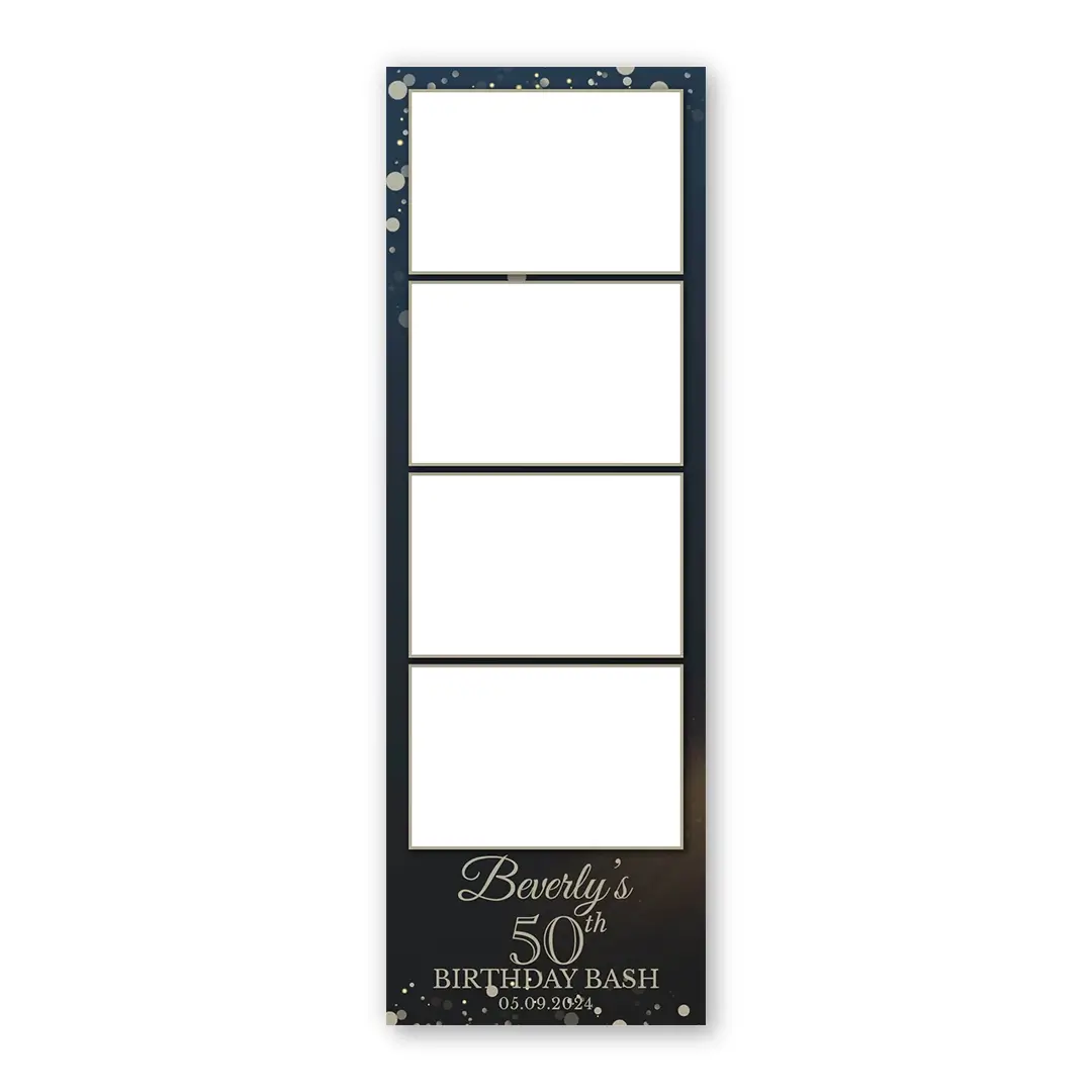 Midnight Gold Celebration photo booth template S4L layout