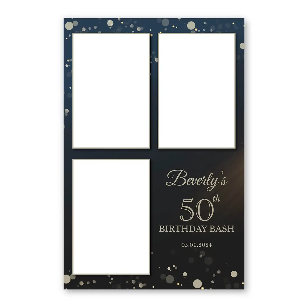 Midnight Gold Celebration photo booth template P3P layout