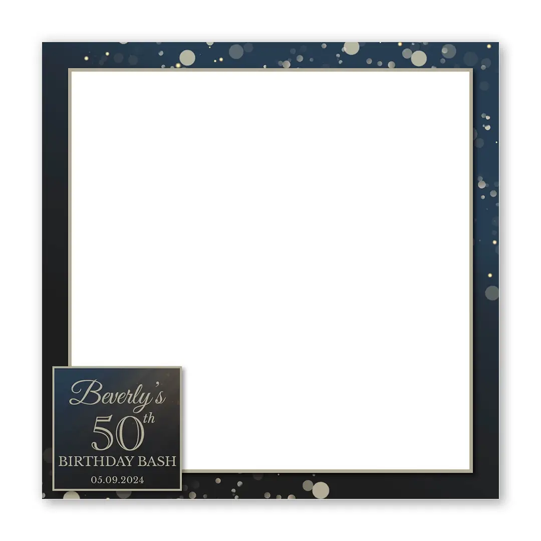 Midnight Gold Celebration photo booth template SF layout