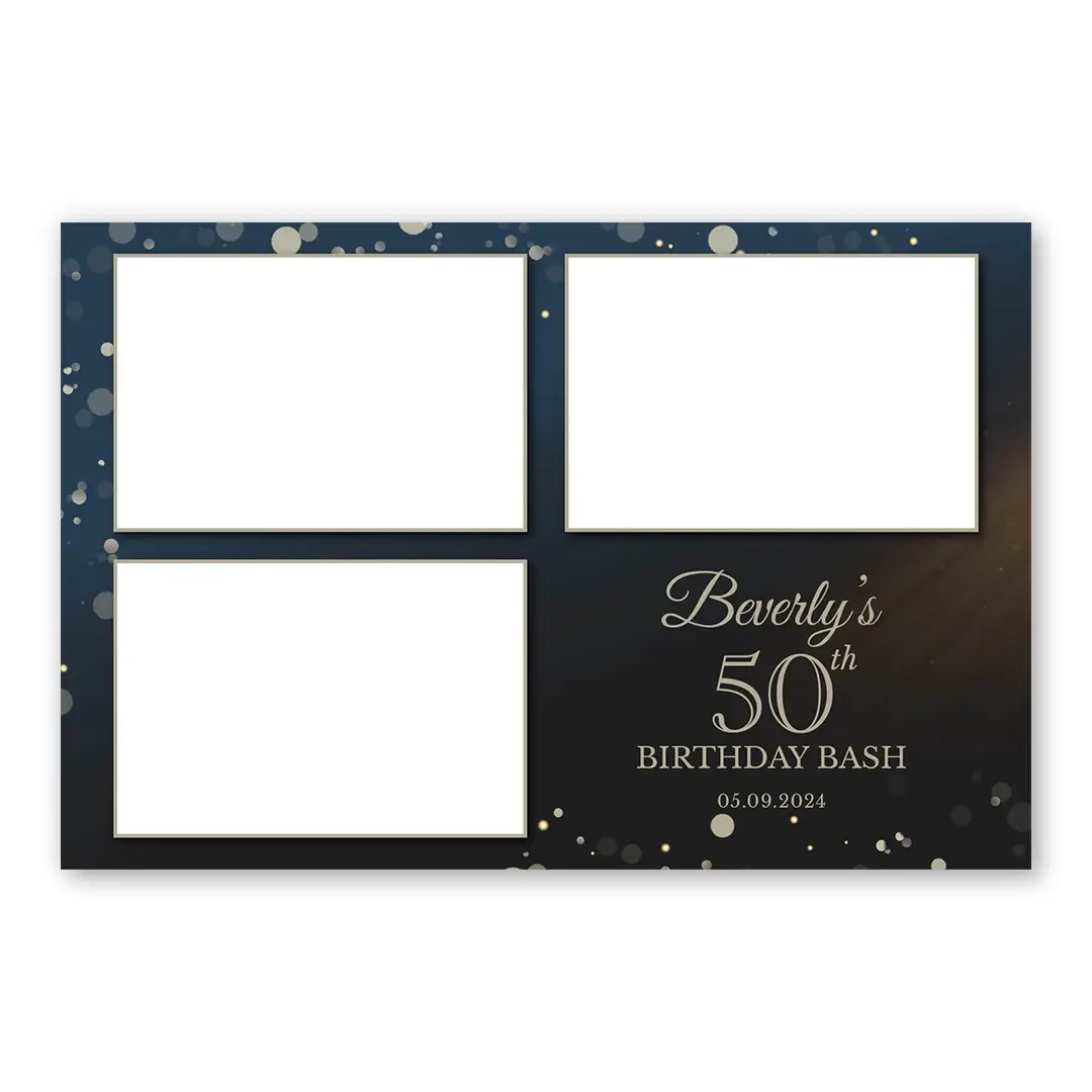 Midnight Gold Celebration photo booth template L3L layout