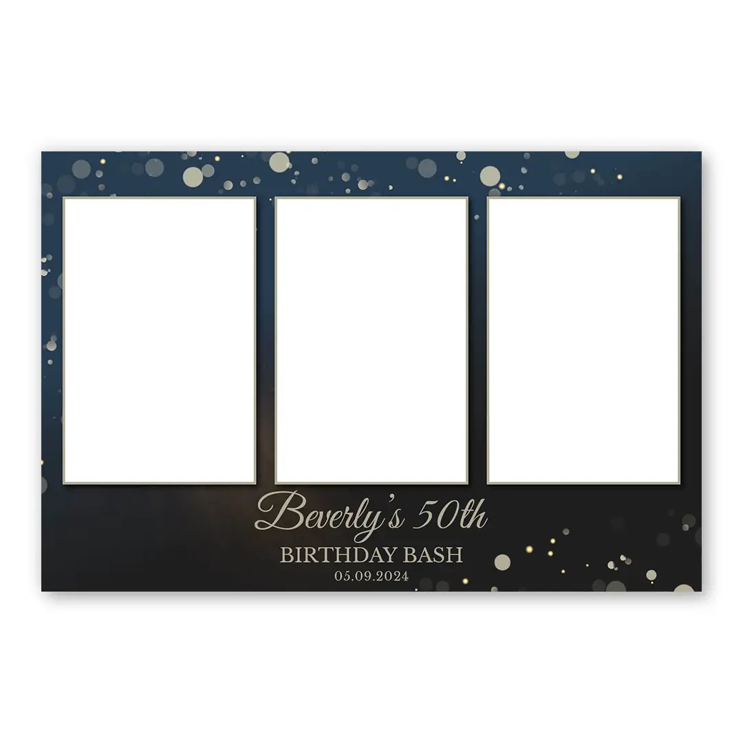 Midnight Gold Celebration photo booth template L3P layout
