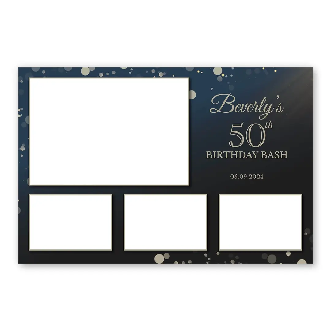 Midnight Gold Celebration photo booth template L4L layout