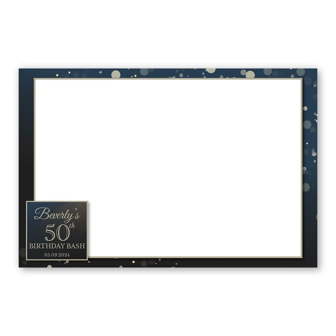 Midnight Gold Celebration photo booth template LF layout