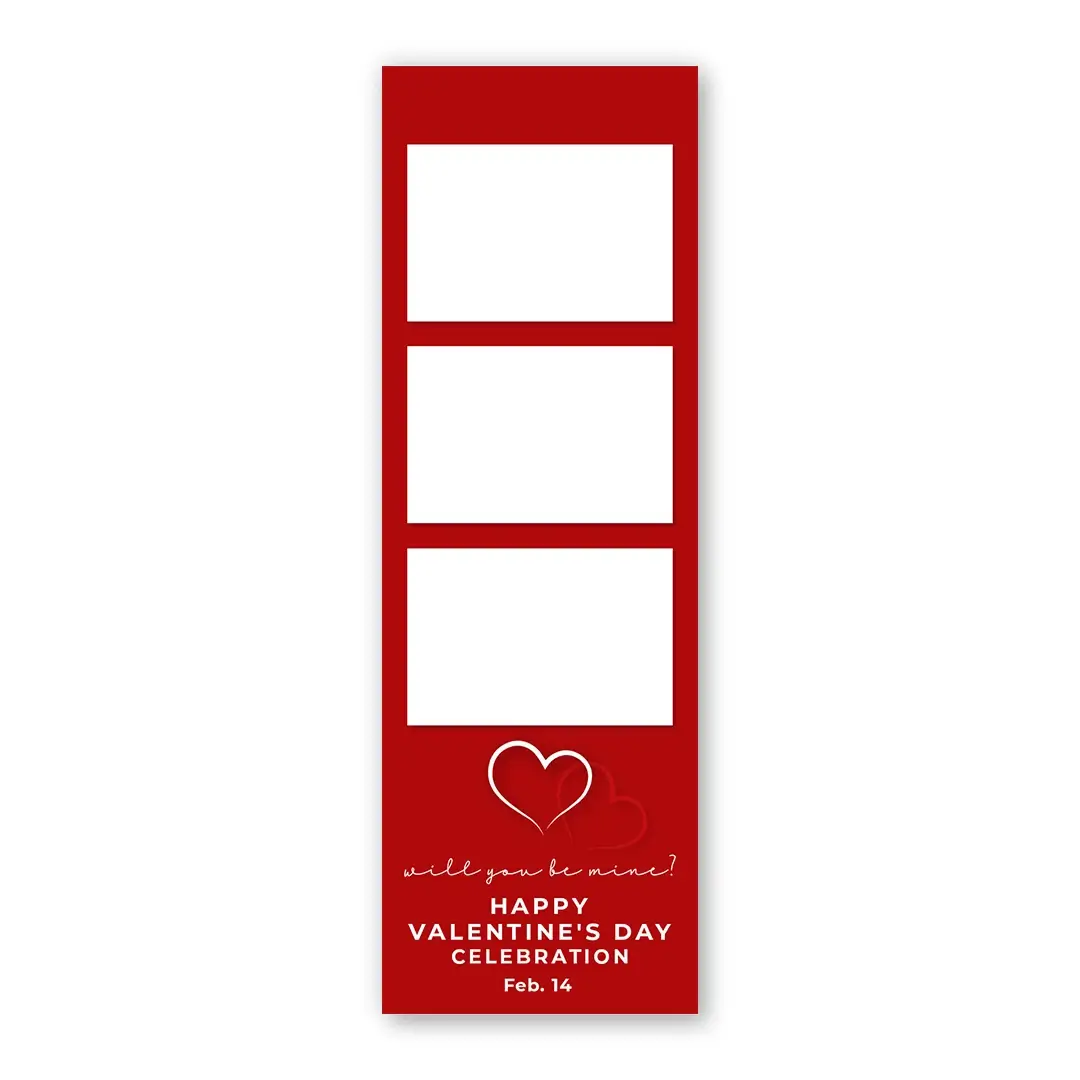 Be Mine photo booth template S3L layout