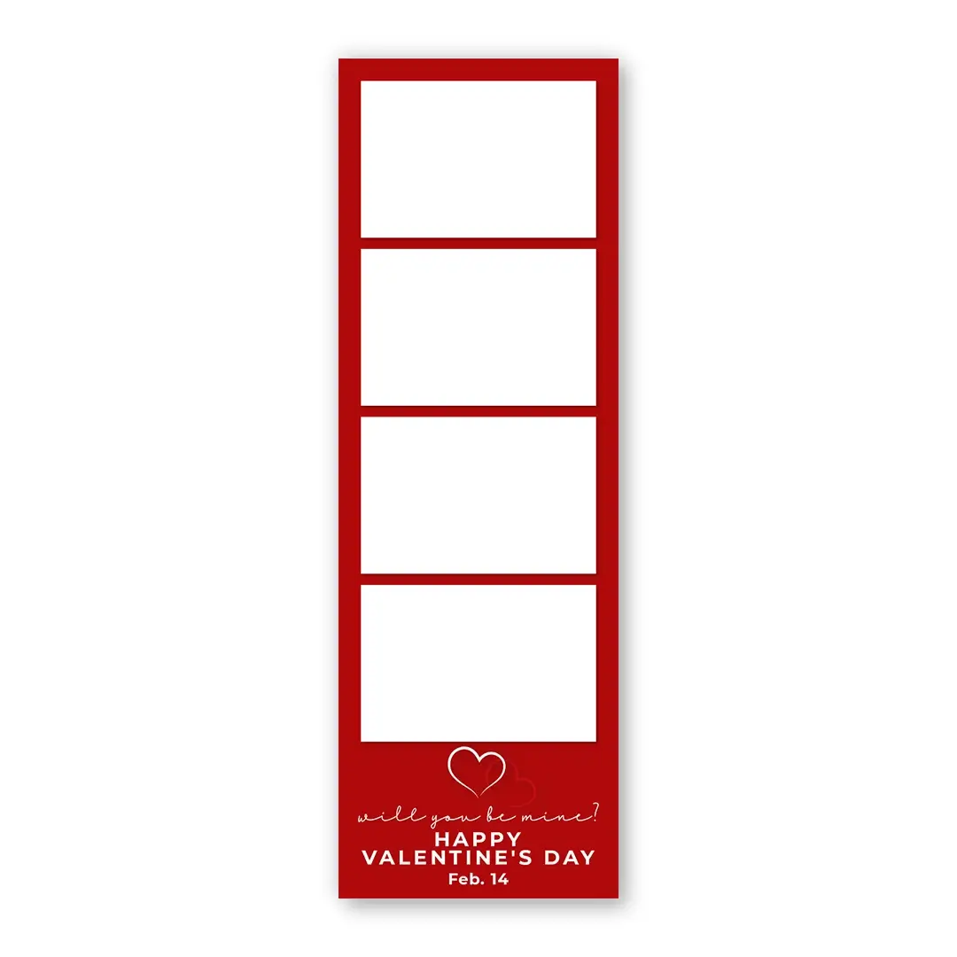 Be Mine photo booth template S4L layout