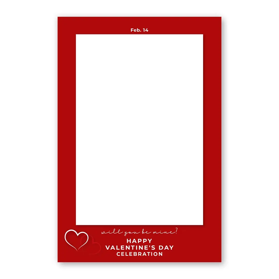 Be Mine photo booth template PF layout