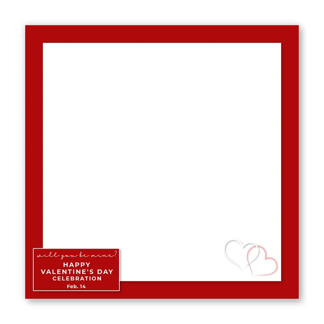 Be Mine photo booth template SF layout