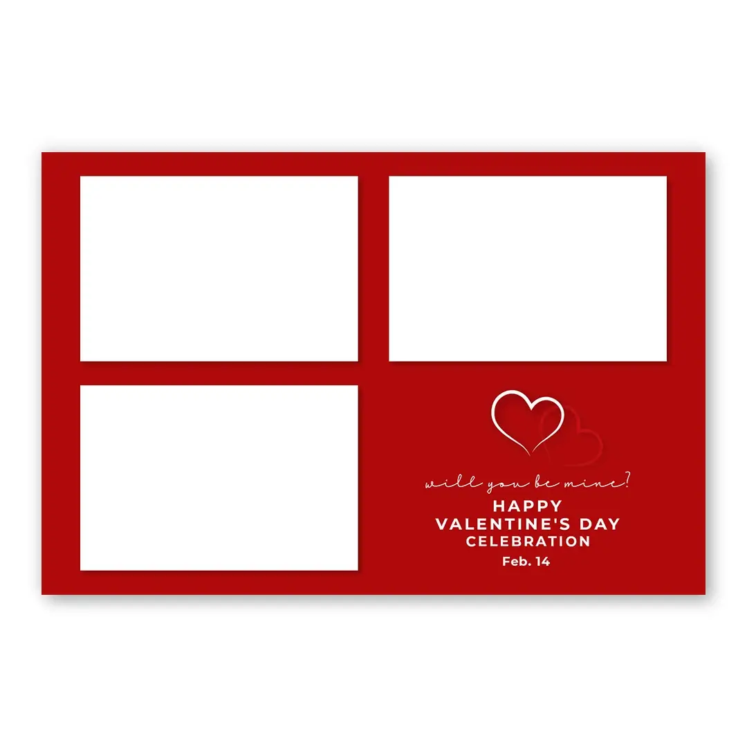 Be Mine photo booth template L3L layout