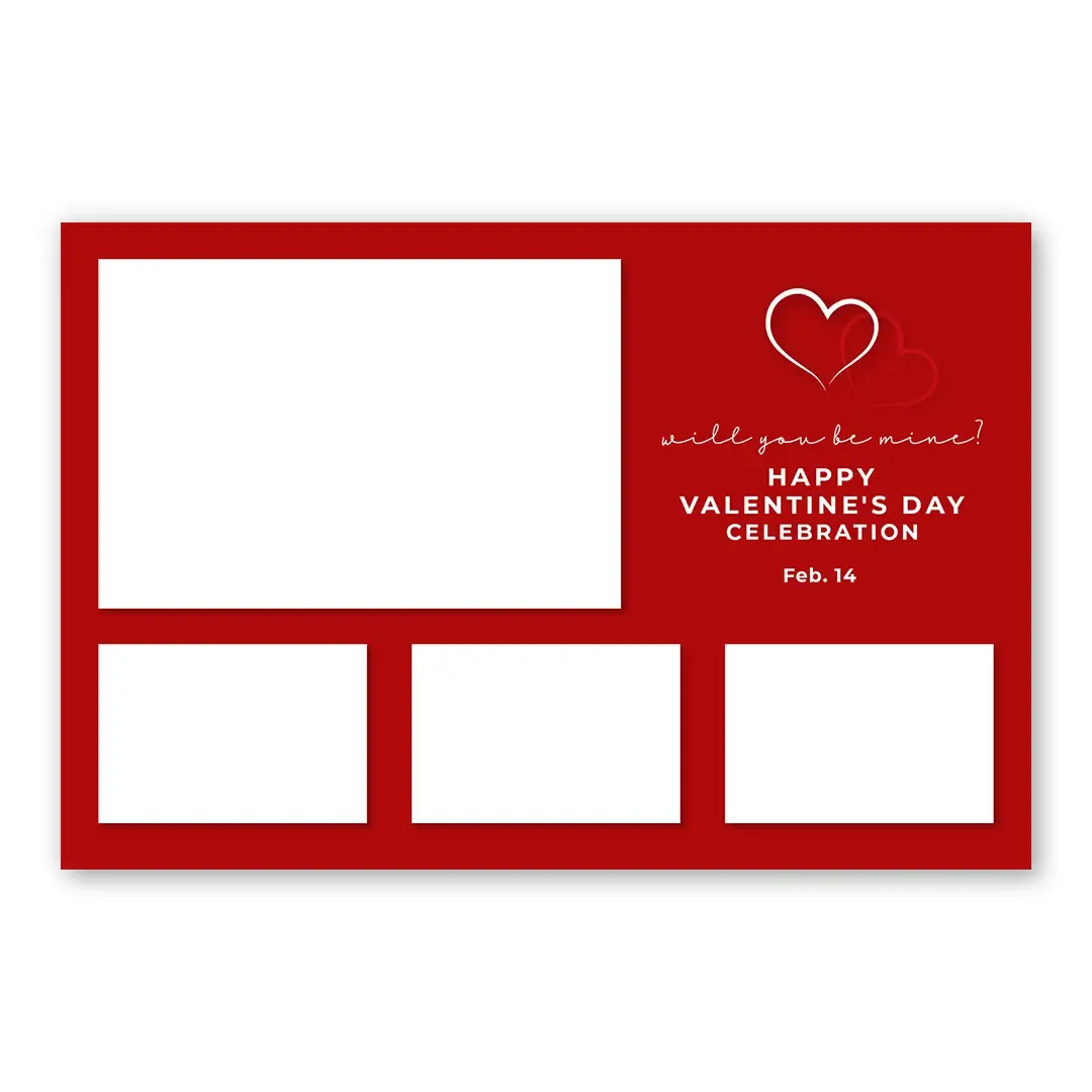 Be Mine photo booth template L4L layout