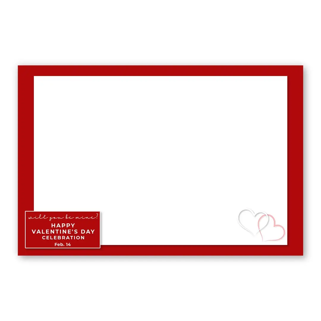 Be Mine photo booth template LF layout