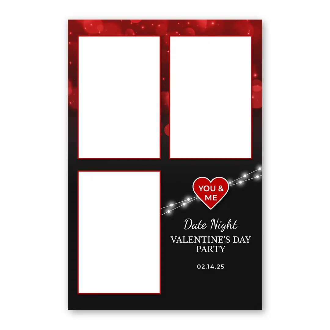 Date Night photo booth template P3P layout