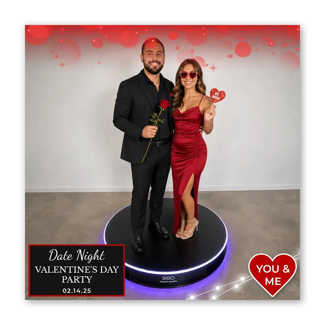 Date Night photo booth template 360 layout