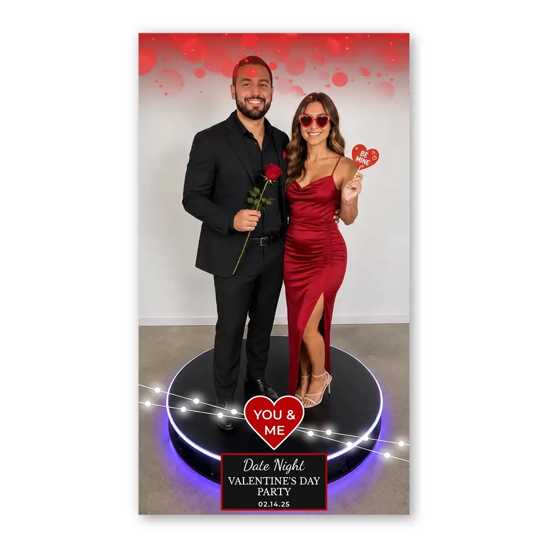 Date Night photo booth template 360P layout