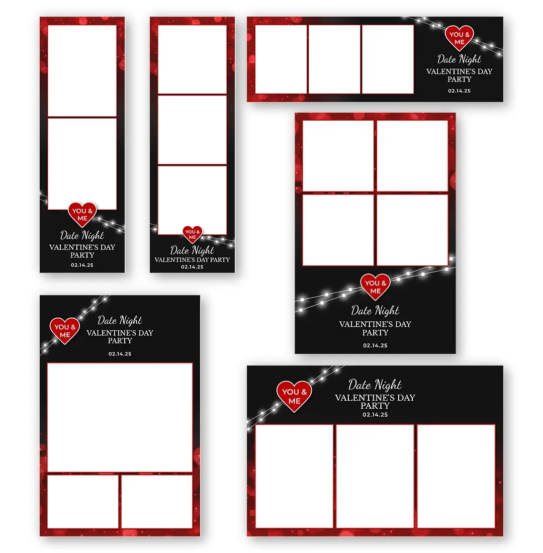 Date Night photo booth template additional layouts layout