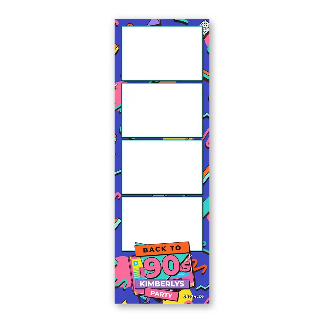 90s Party photo booth template S4L layout